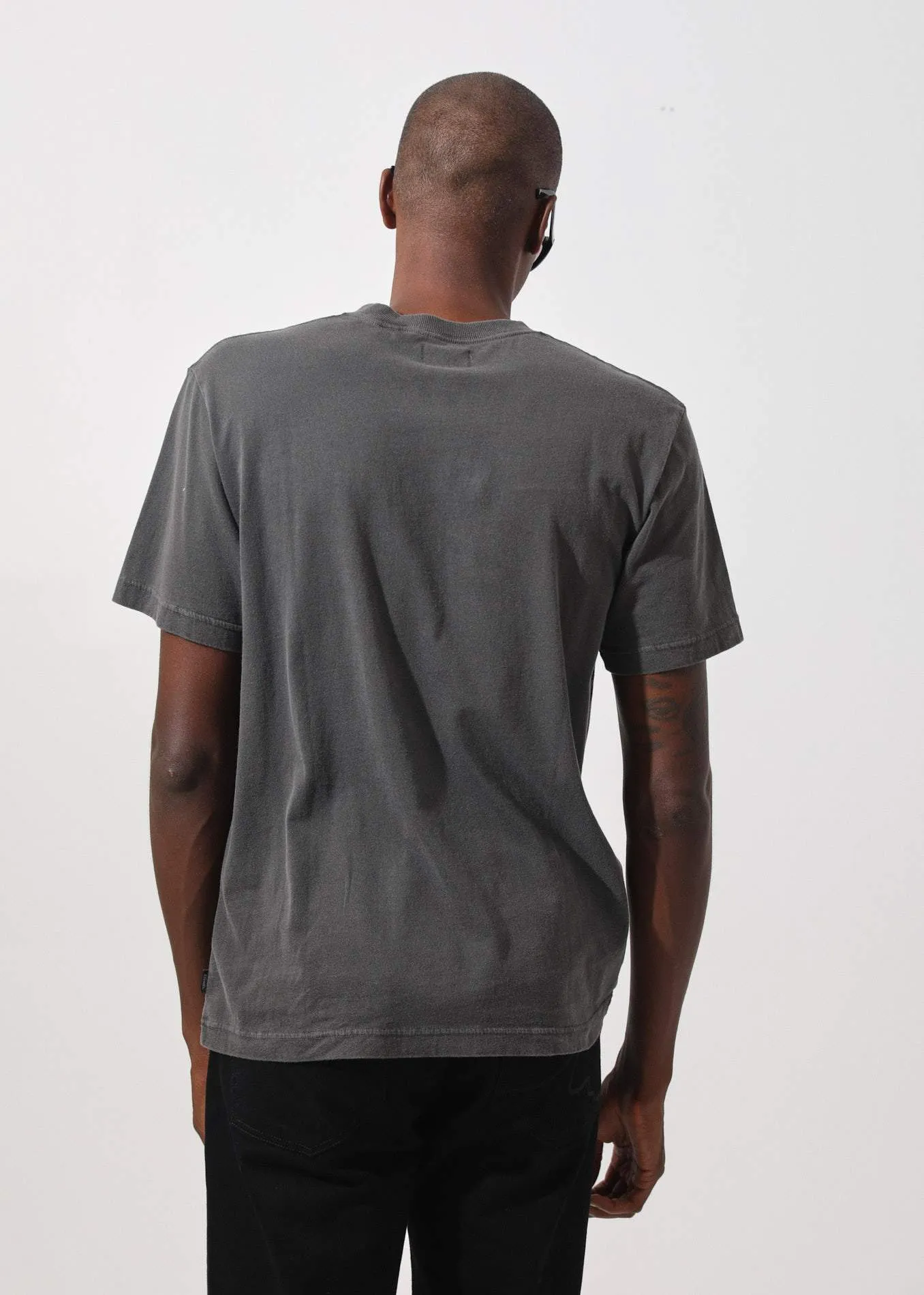 Afends Mens Threads - Retro Fit Tee - Stone Black