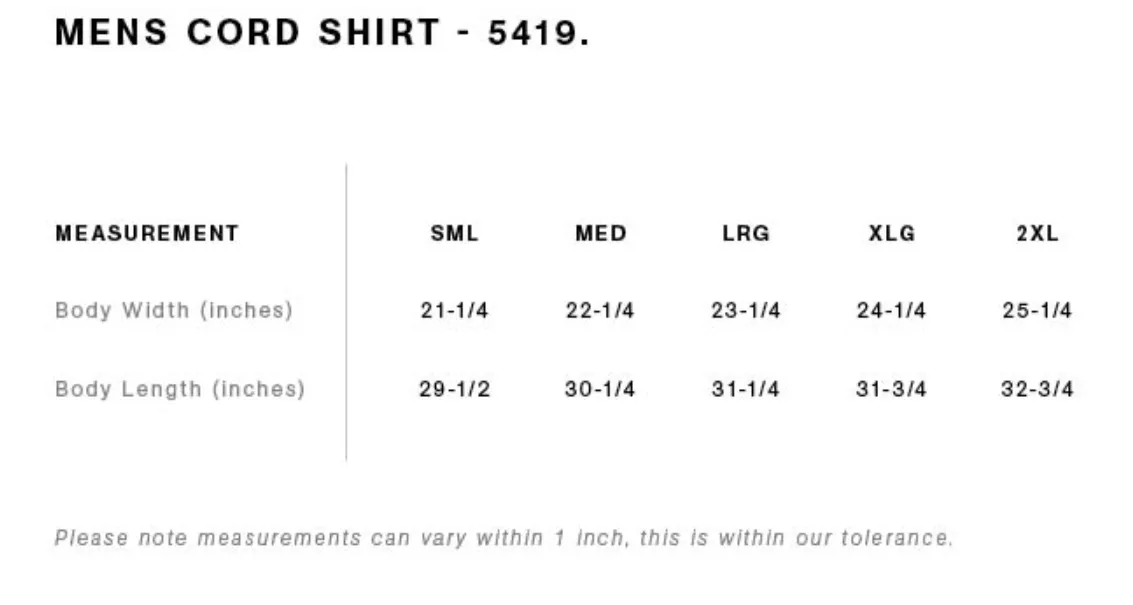 Ascolour Cord Shirt