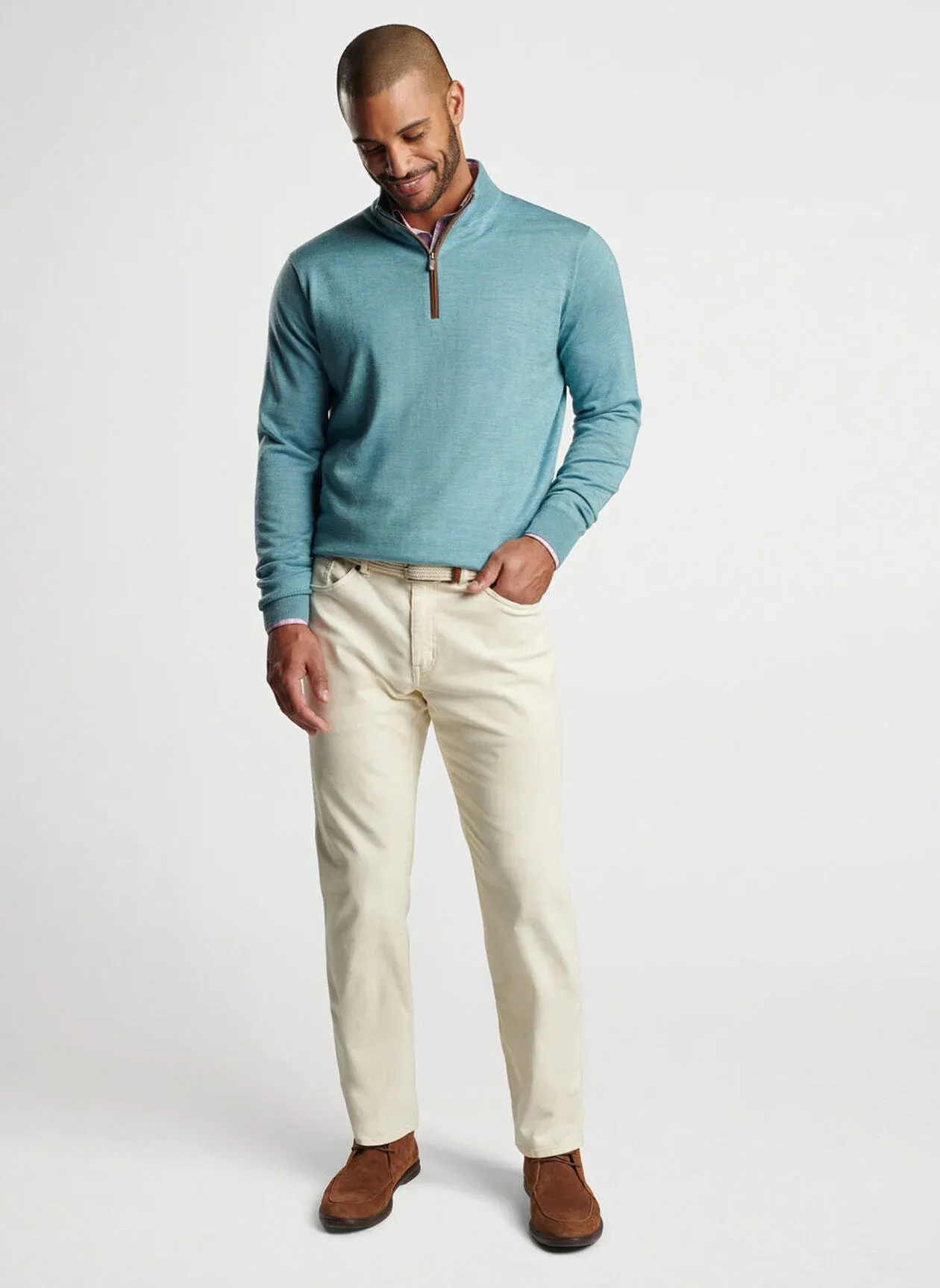 Autumn Crest Suede Trim Quarter-Zip