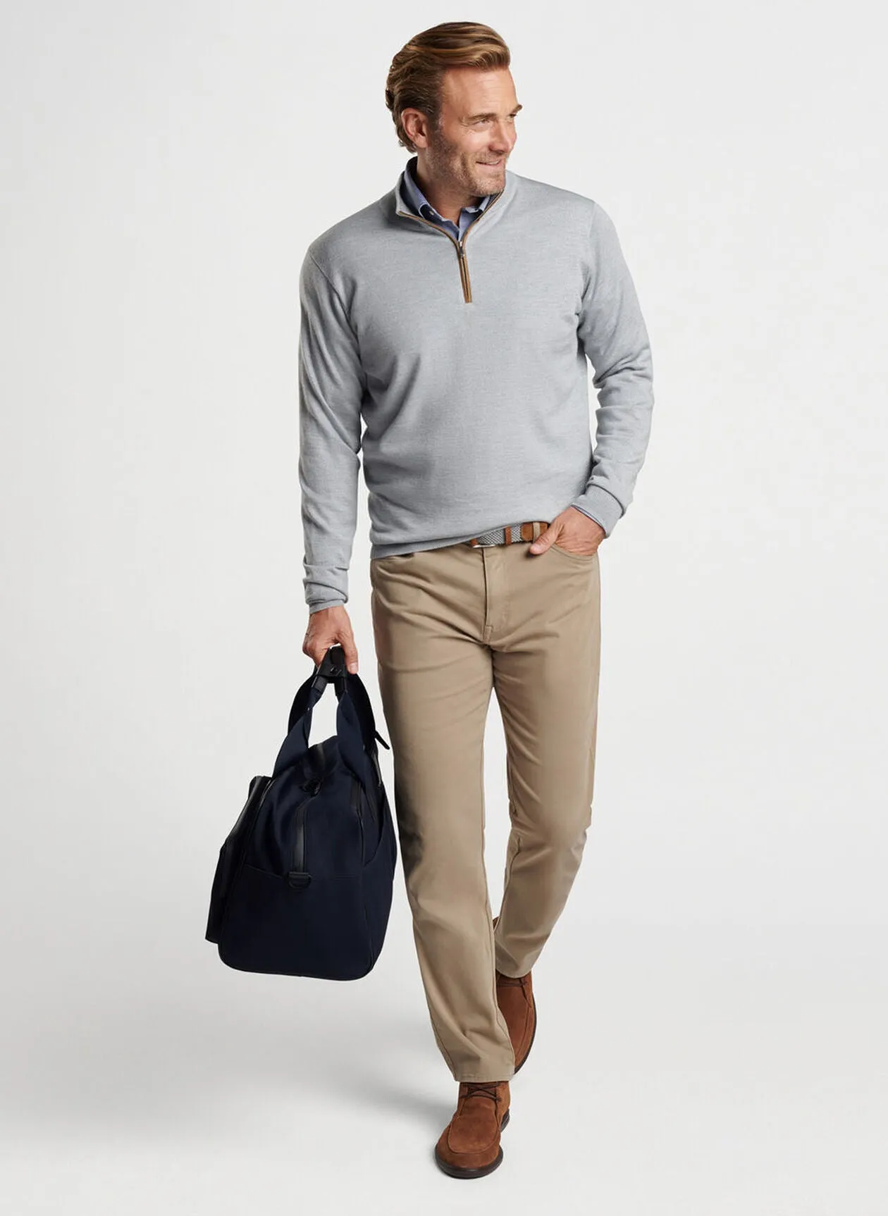 Autumn Crest Suede Trim Quarter-Zip
