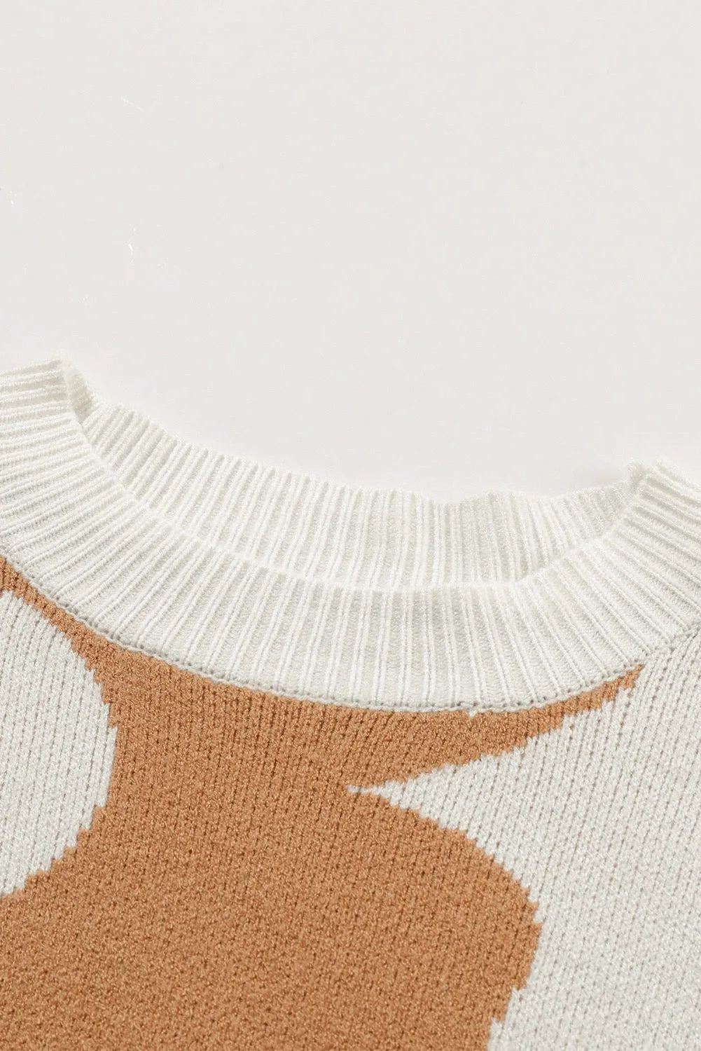 Big Flowered Khaki Sweater