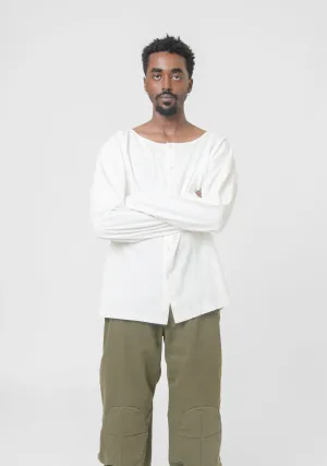 Button-up Tee Cream