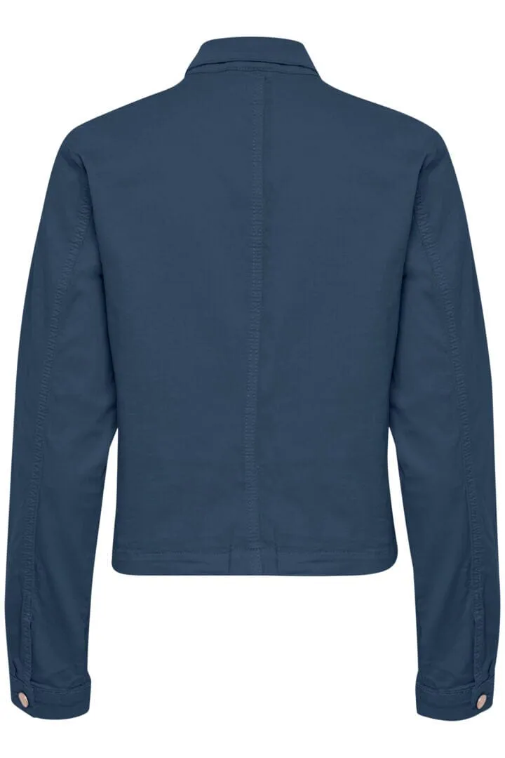 CLASSIC NAVY STRETCH TWILL JACKET
