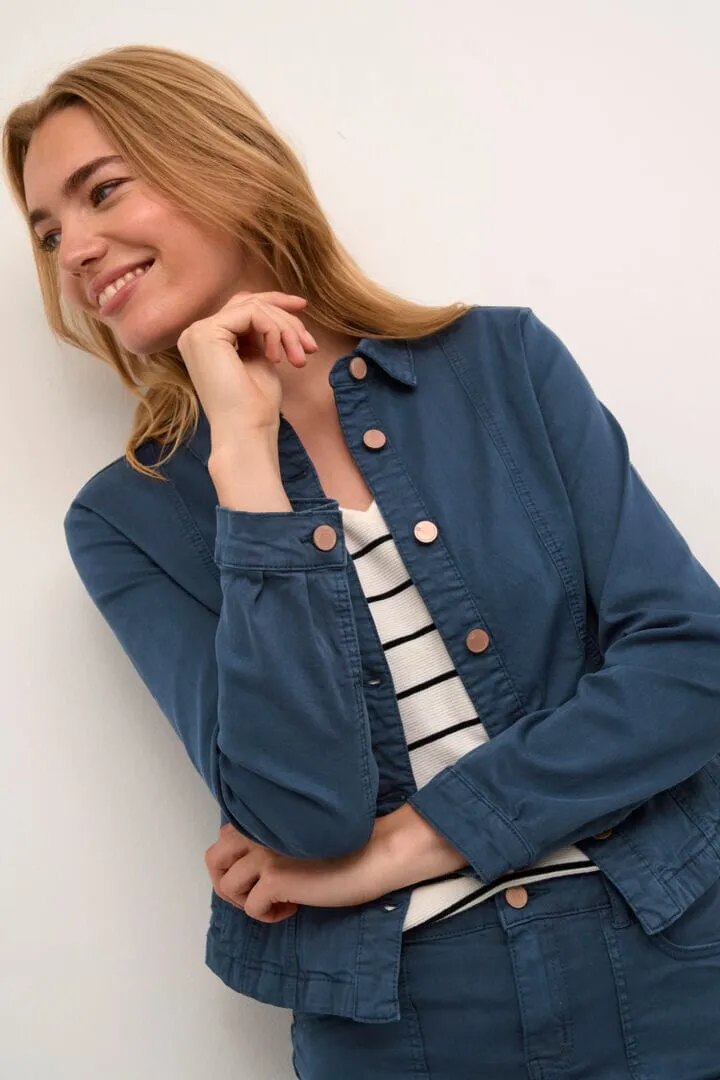 CLASSIC NAVY STRETCH TWILL JACKET