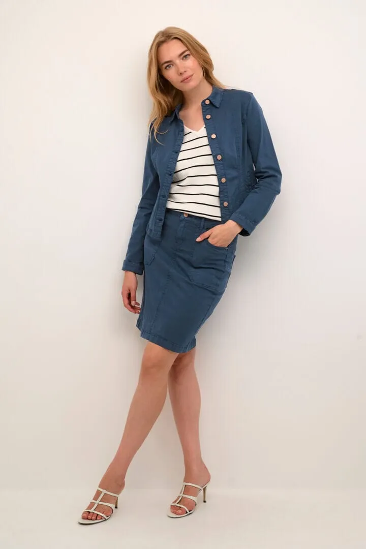 CLASSIC NAVY STRETCH TWILL JACKET