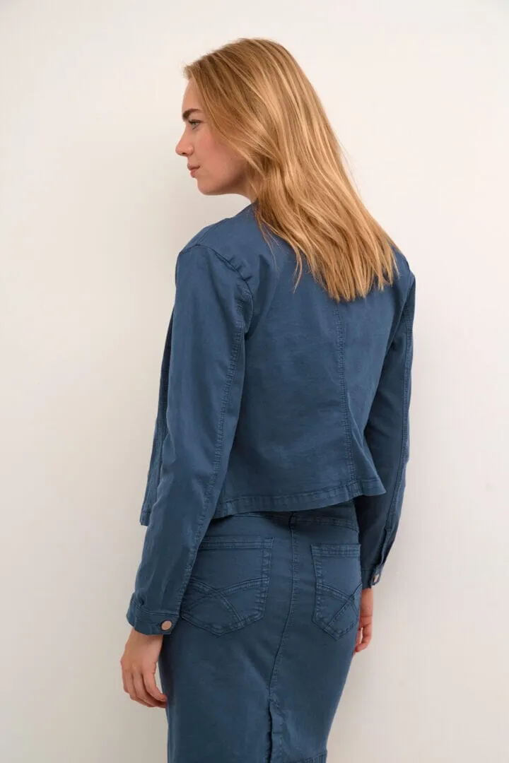 CLASSIC NAVY STRETCH TWILL JACKET