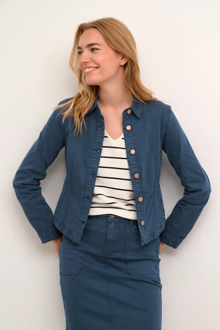 CLASSIC NAVY STRETCH TWILL JACKET
