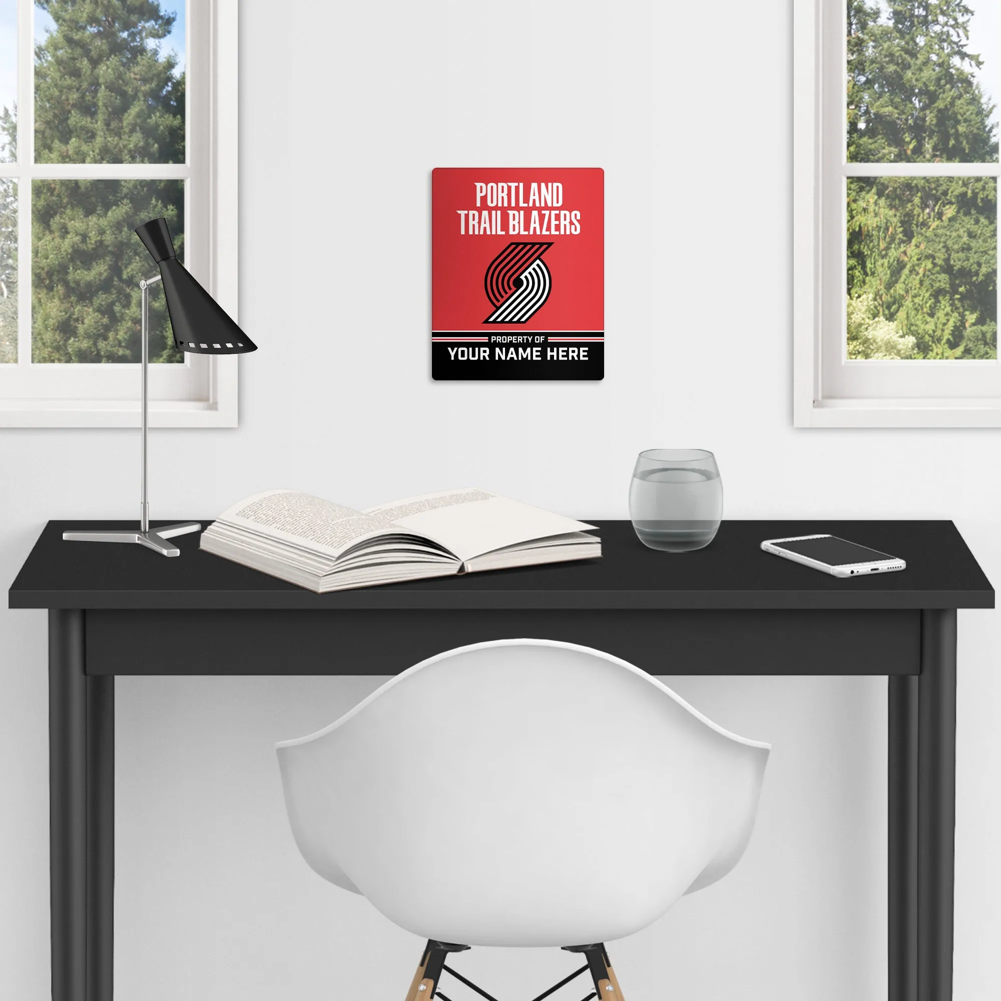 Custom Portland Trail Blazers "Property of" Door Sign - 8"x10"