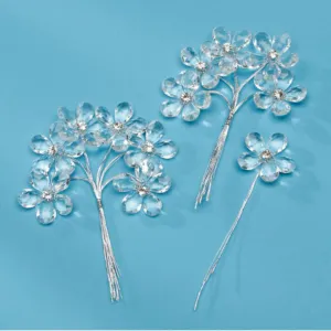David Tutera Flower Picks Crystal Rhinestone Flowers 12 pieces