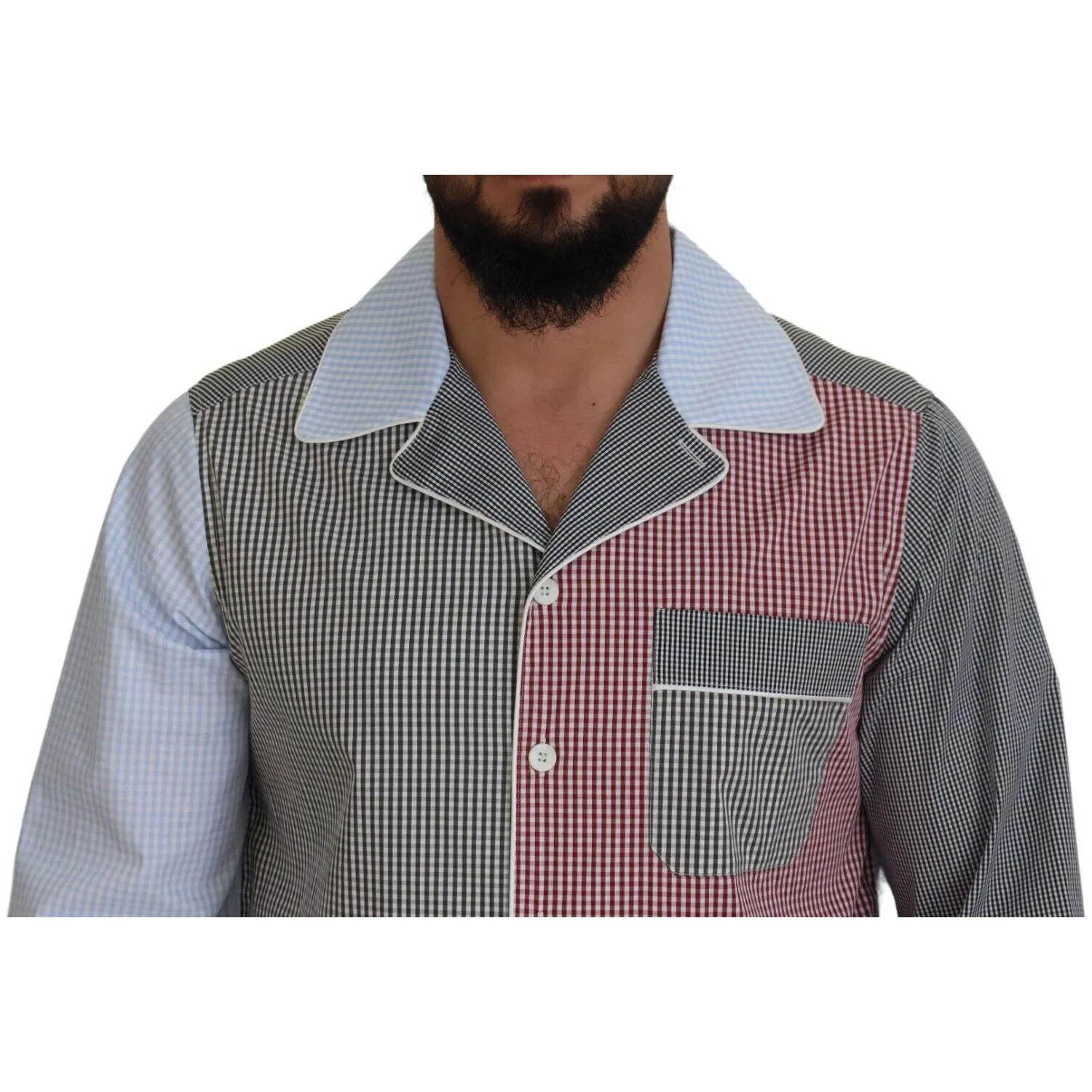 Dolce & Gabbana Multicolor Cotton Button-Down Sleepshirt