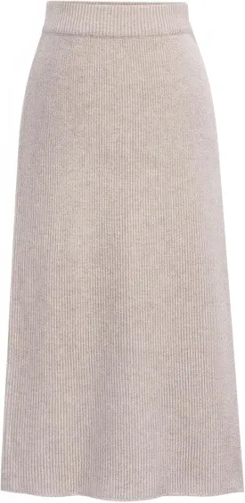 ebossy Women's Winter Warm High Waist Side Slit Wool Blend Long Skirts Rib Knit Stretchy Bodycon Pencil Skirt