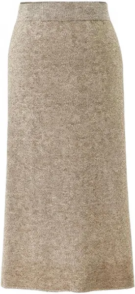 ebossy Women's Winter Warm High Waist Side Slit Wool Blend Long Skirts Rib Knit Stretchy Bodycon Pencil Skirt