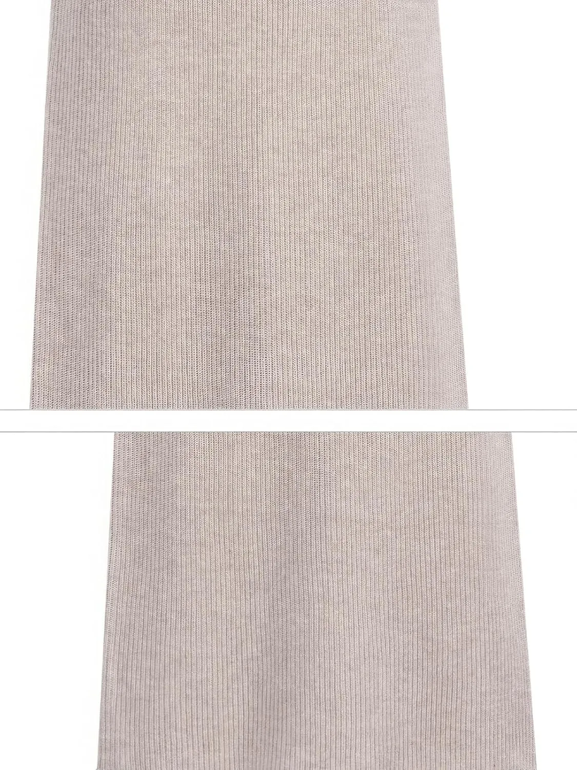 ebossy Women's Winter Warm High Waist Side Slit Wool Blend Long Skirts Rib Knit Stretchy Bodycon Pencil Skirt