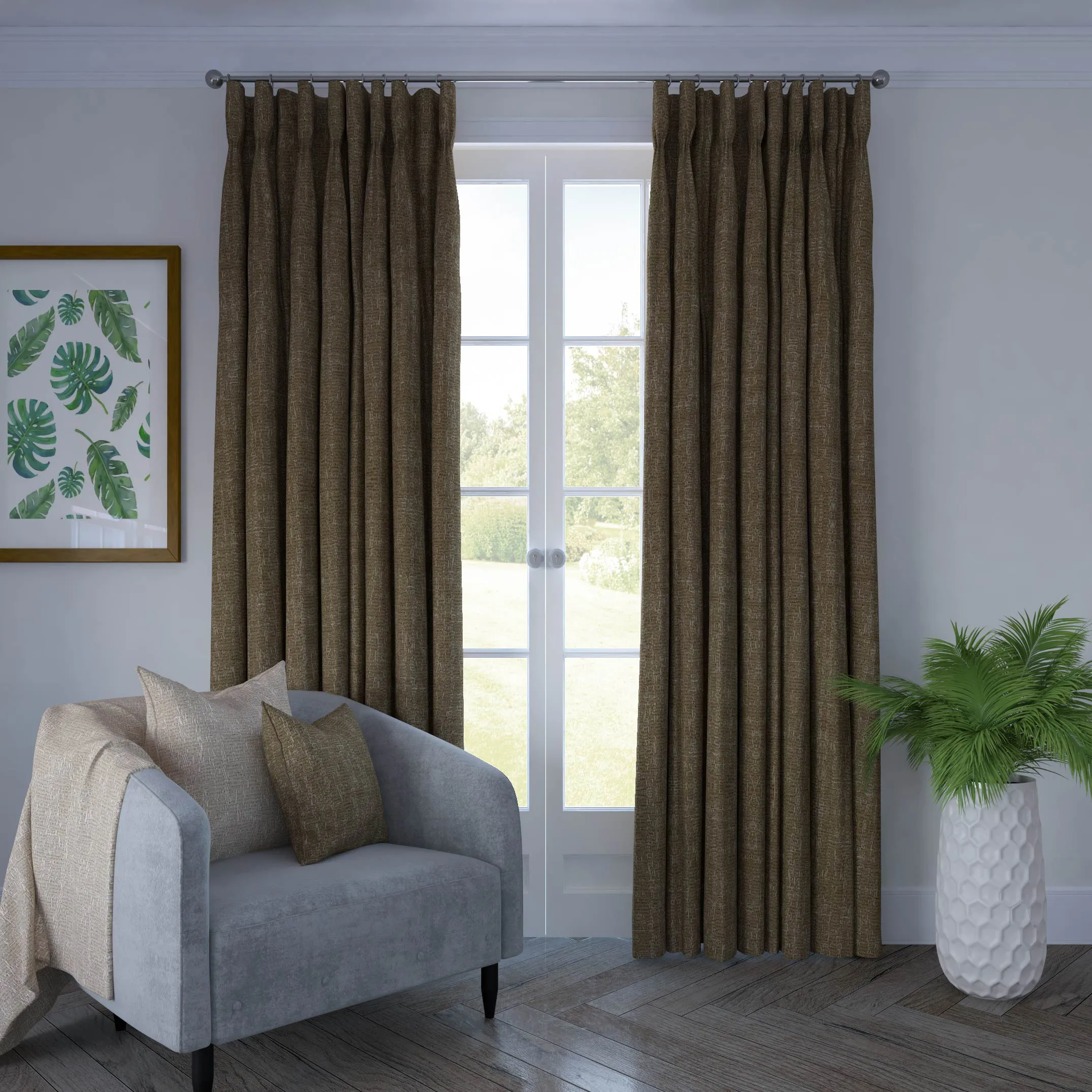 Eternity Mocha Chenille Curtains