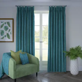 Eternity Teal Chenille Curtains