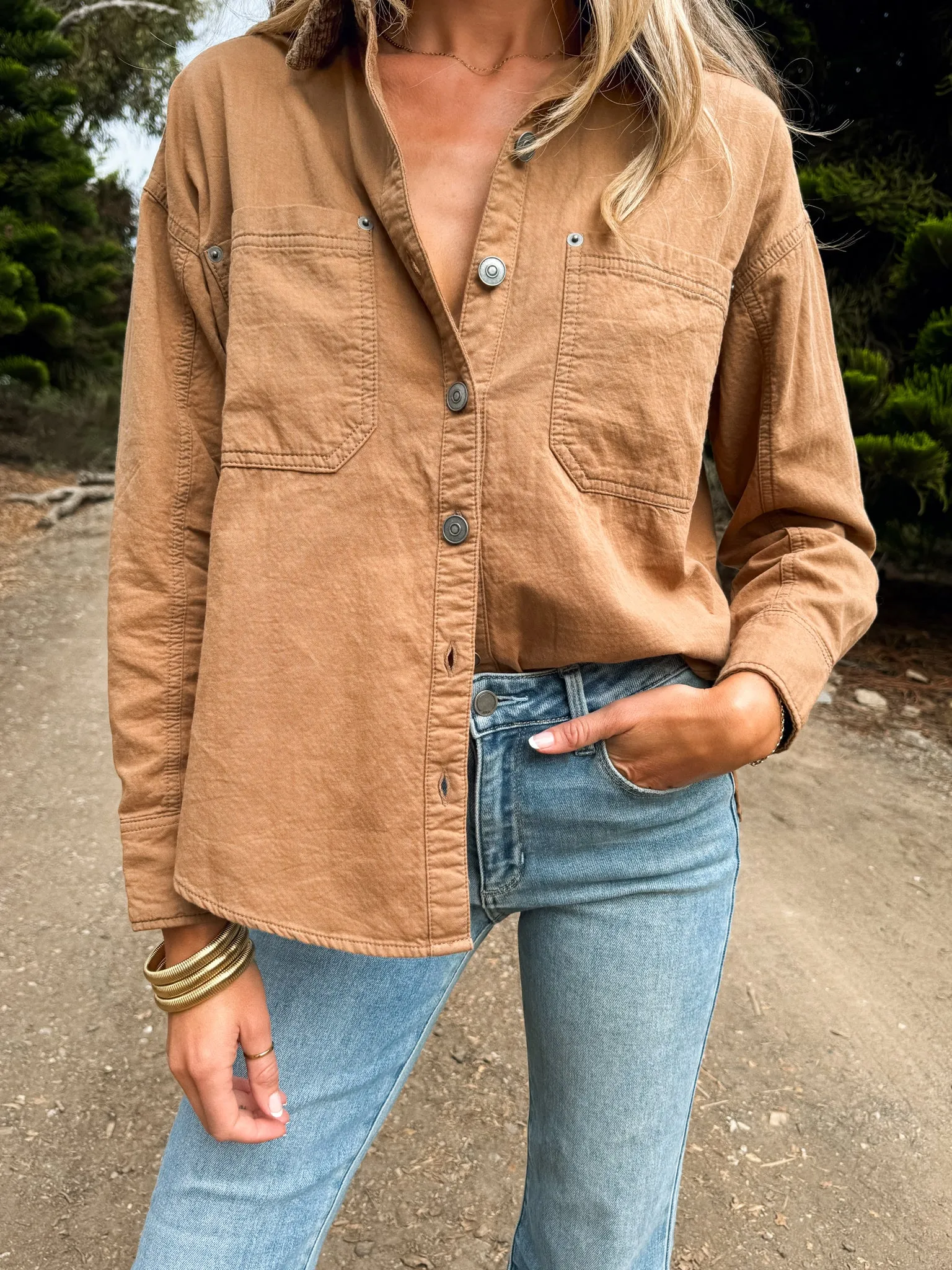 Falling Leaves Corduroy Button Down