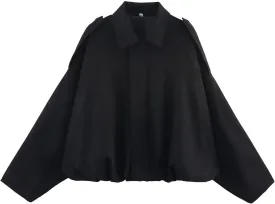 Faux Suede Jacket Women Oversized Long Sleeve Zip Up Epaulet Bomber Leather Jackets Oversized Casual Coat