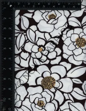FLORAL OUTLINE ON DBP / DTY BRUSHED [NFF220903-009]