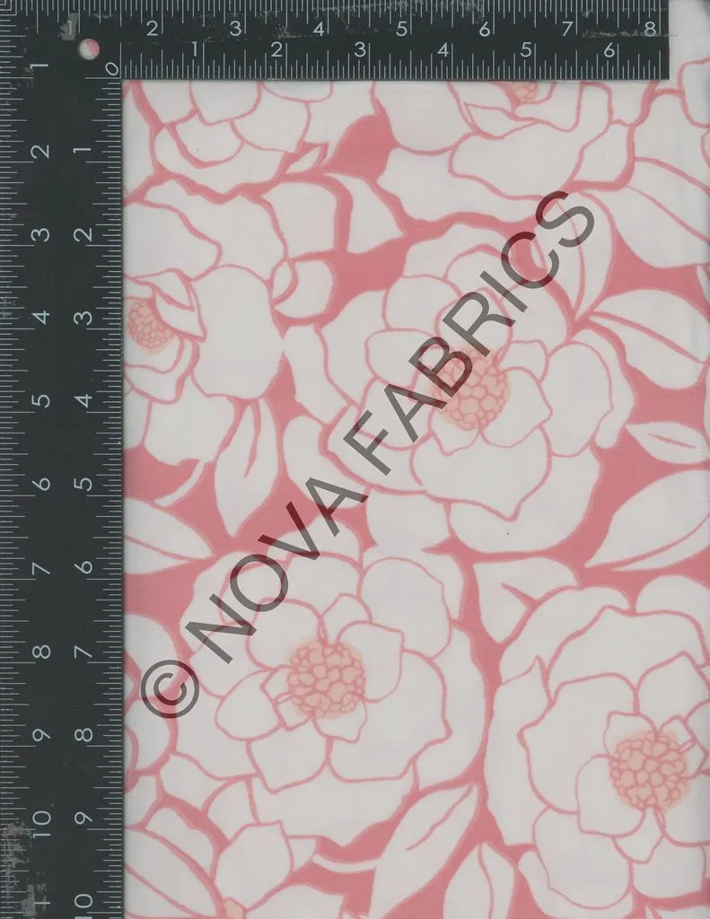 FLORAL OUTLINE ON DBP / DTY BRUSHED [NFF220903-009]