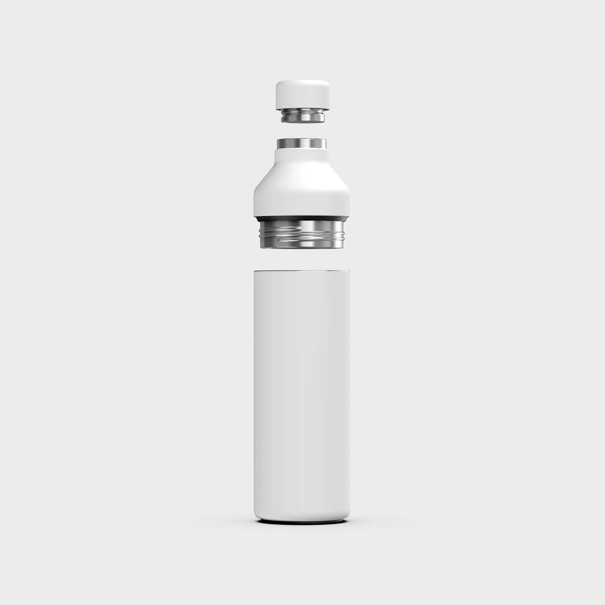 Hybrid Bottle - Recycled Stainless Steel, White