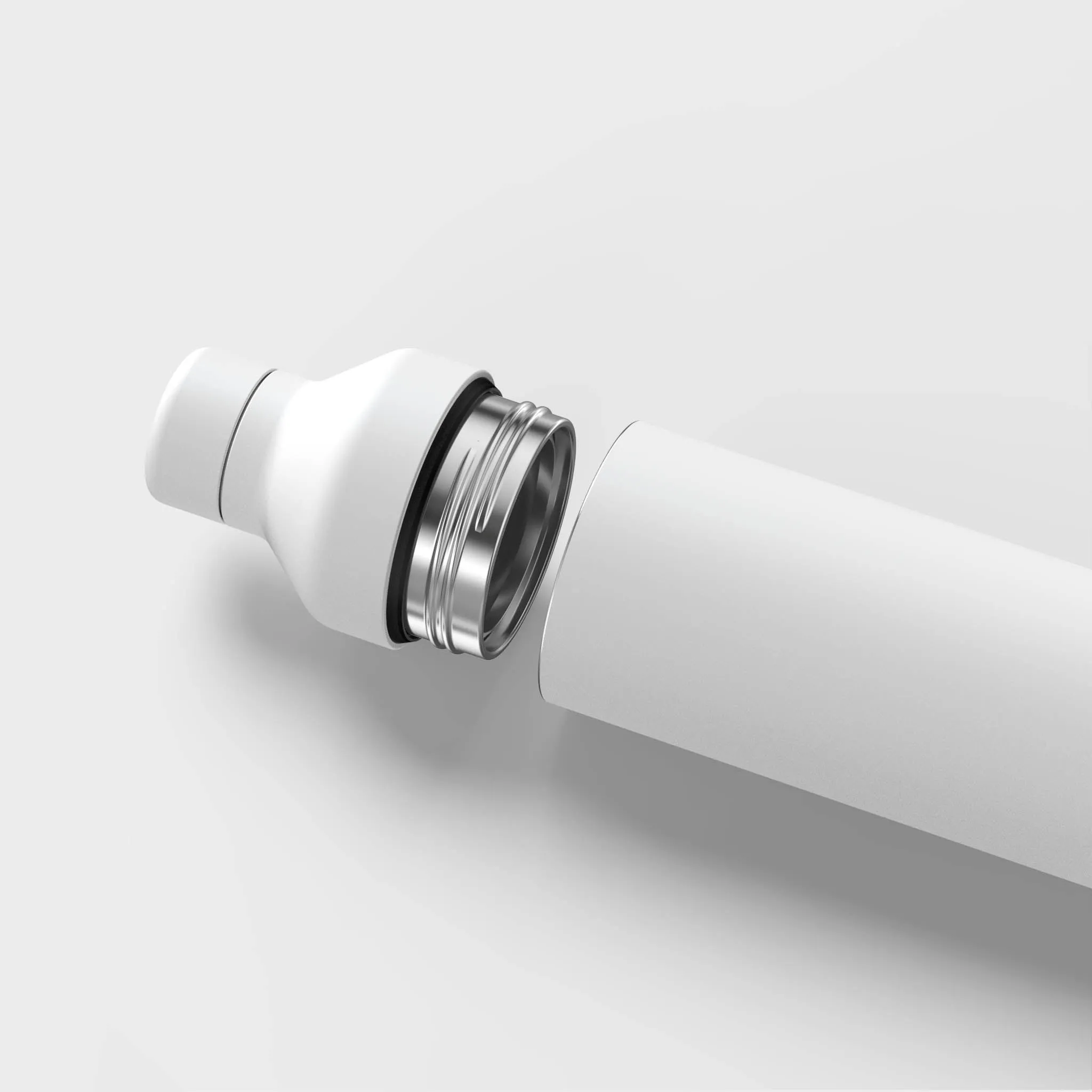 Hybrid Bottle - Recycled Stainless Steel, White