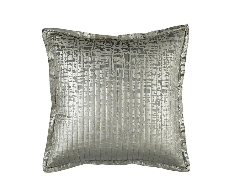 Jolie Silver Quilted Throw & Pillows by Lili Alessandra