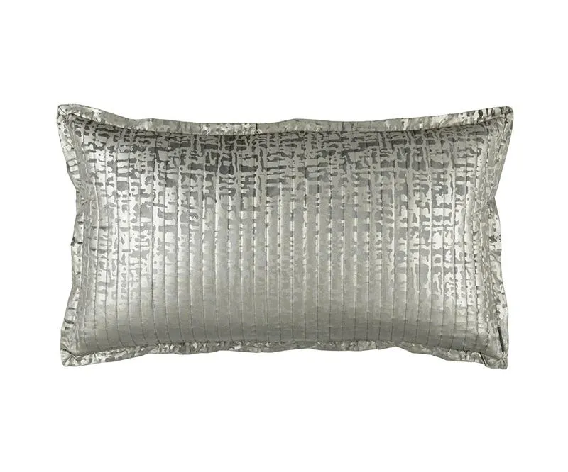 Jolie Silver Quilted Throw & Pillows by Lili Alessandra