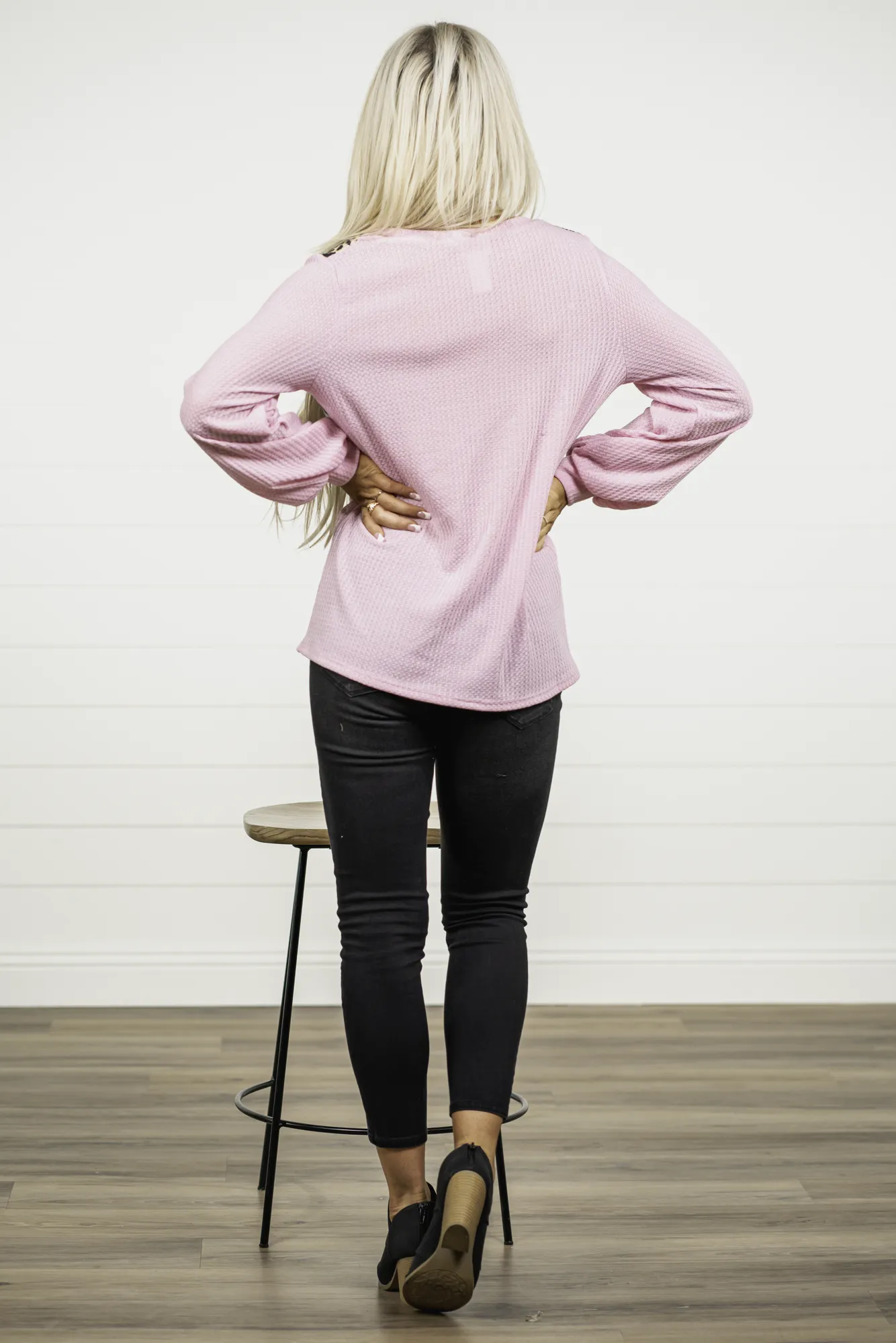 Leopard Sleeve Thermal Top