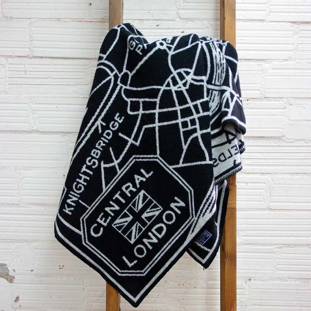 London Map Wool Throw