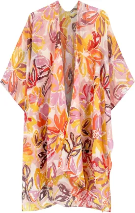 Moss Rose Women's Chiffon Long Kimono Beach Cover up for Summer Bathing Suits Cardigans Casual Loose Swimwear