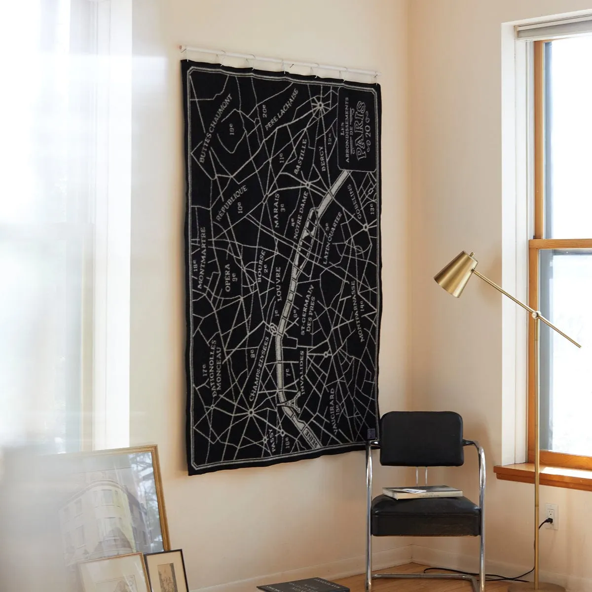 Paris Map Wool Throw