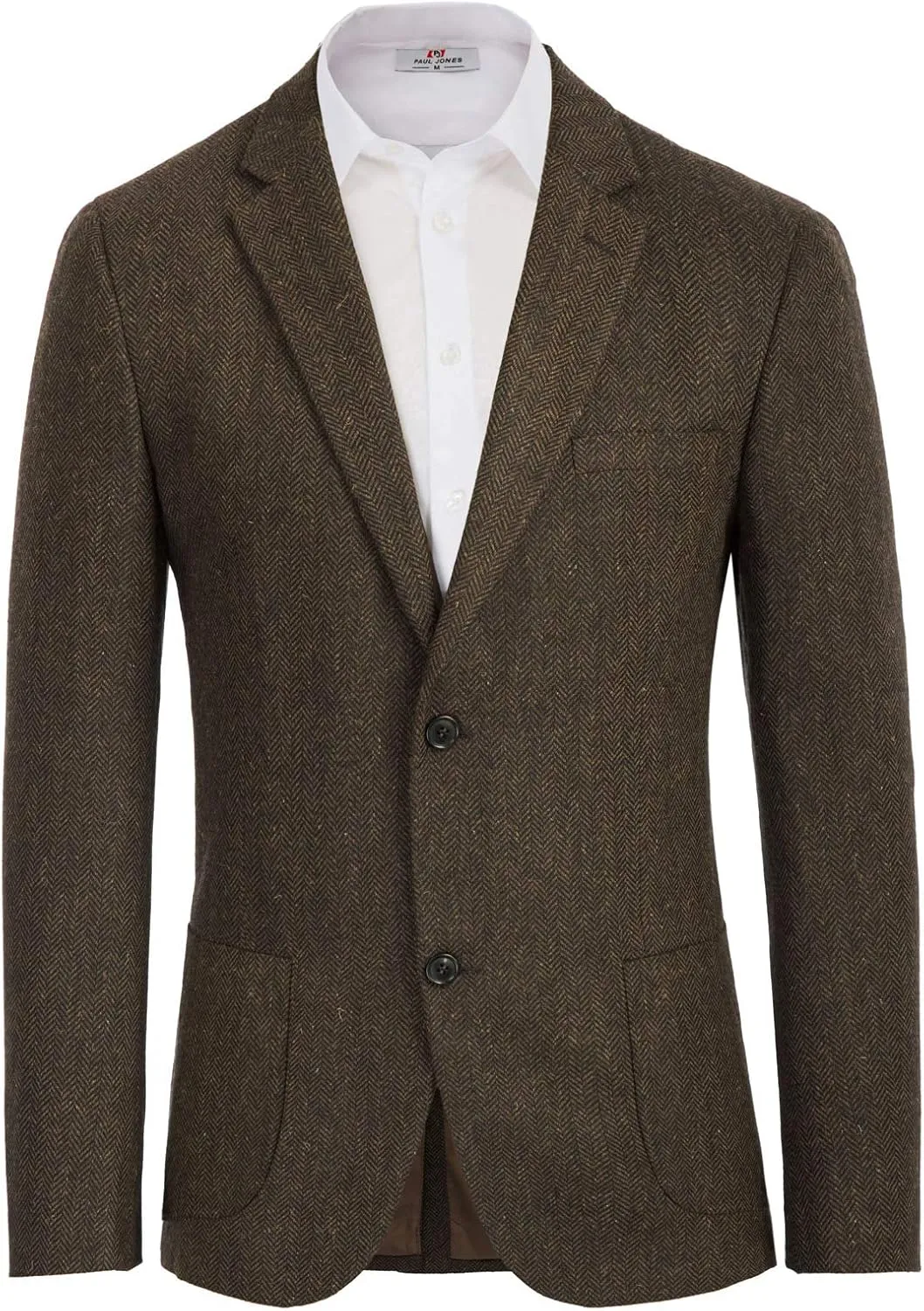 PJ PAUL JONES Men's Herringbone Tweed Blazer British Wool Blend Sport Coat Jacket