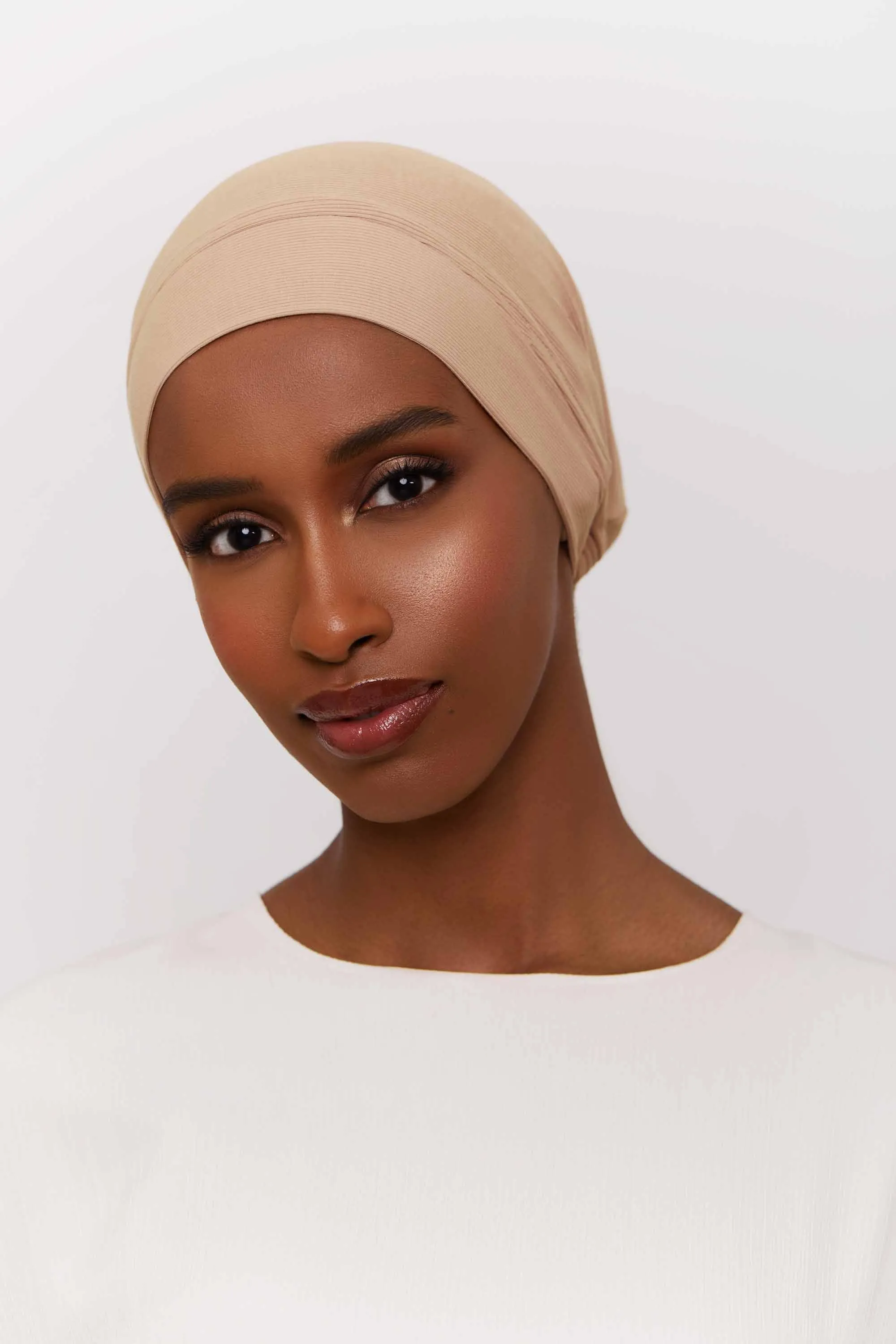 Ribbed Tie Back Undercap - Light Natural