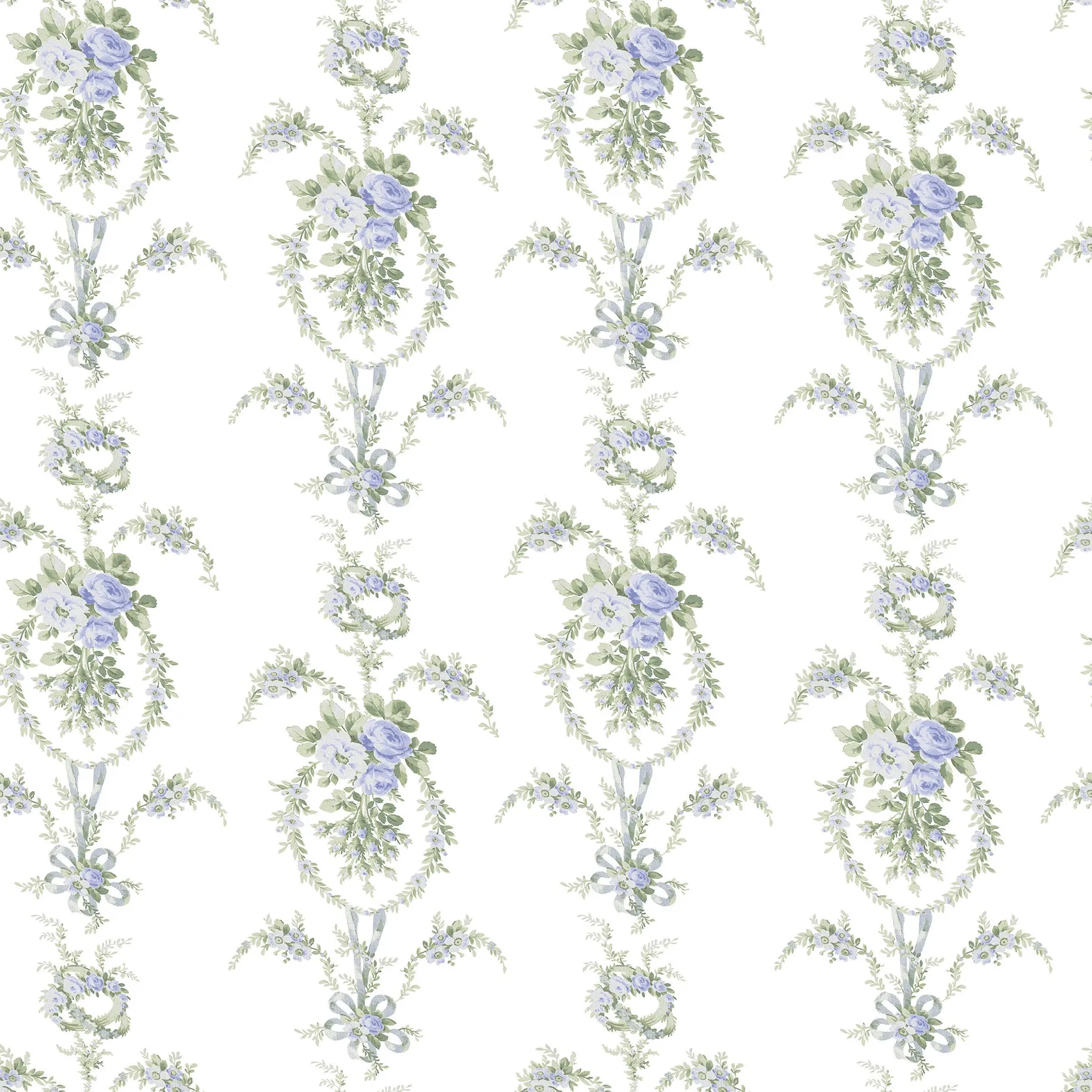 Rose Cheeks Party Floral Cluster Wallpaper