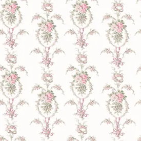 Rose Cheeks Party Floral Cluster Wallpaper
