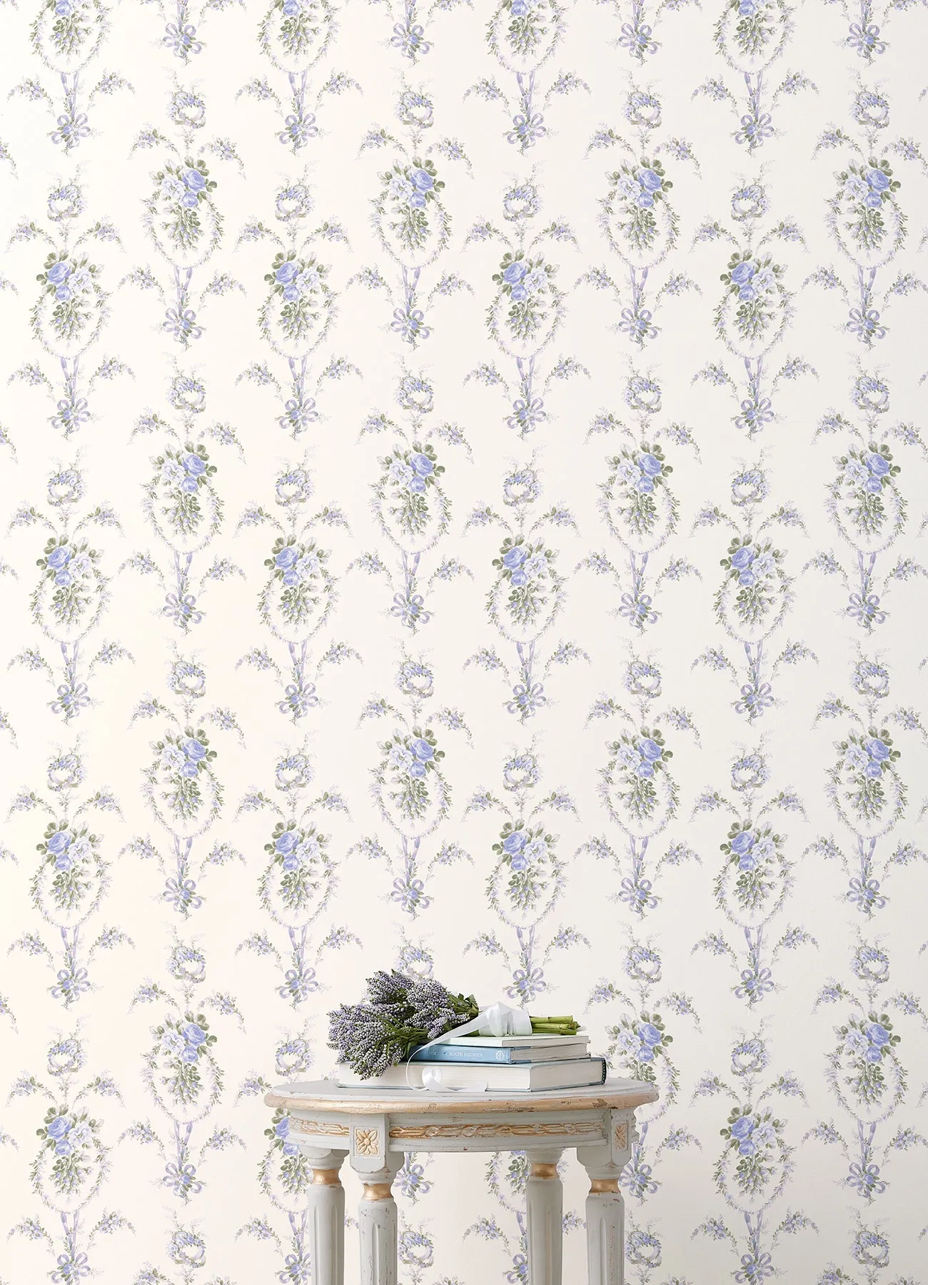 Rose Cheeks Party Floral Cluster Wallpaper