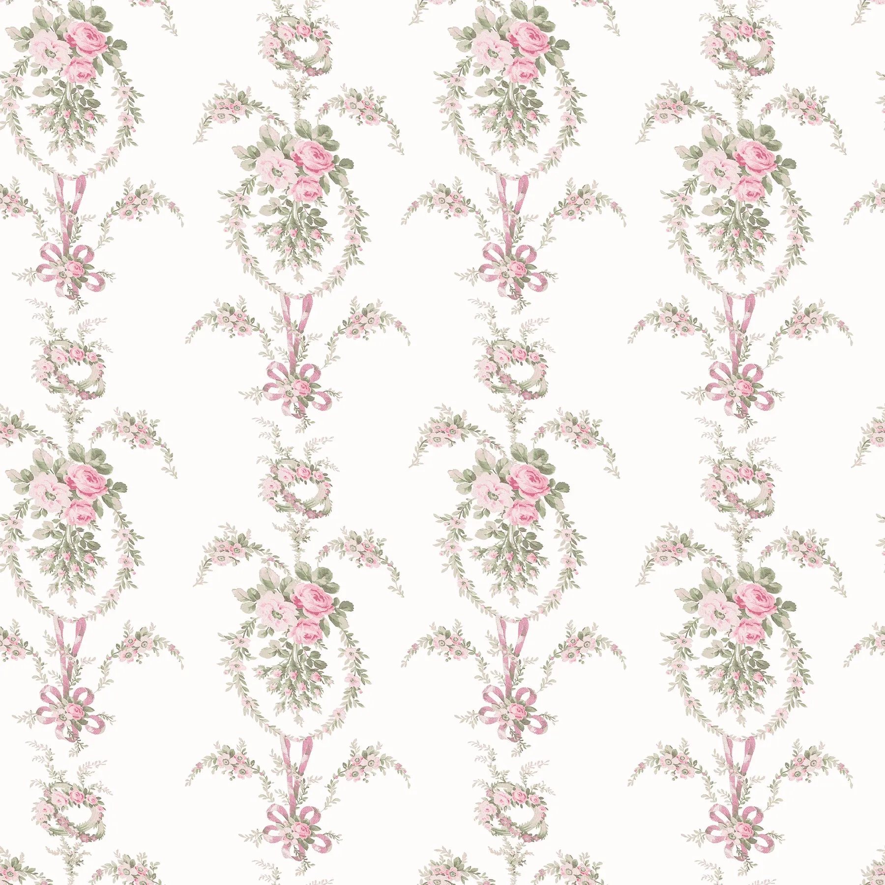Rose Cheeks Party Floral Cluster Wallpaper