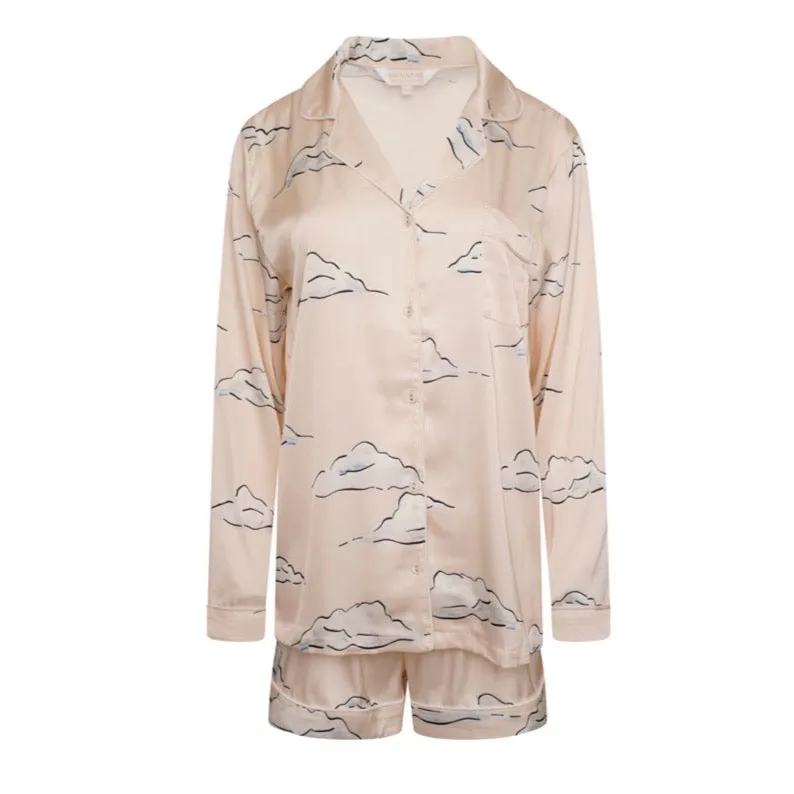 Satin Stretch Short  PJ- Cream Cloud