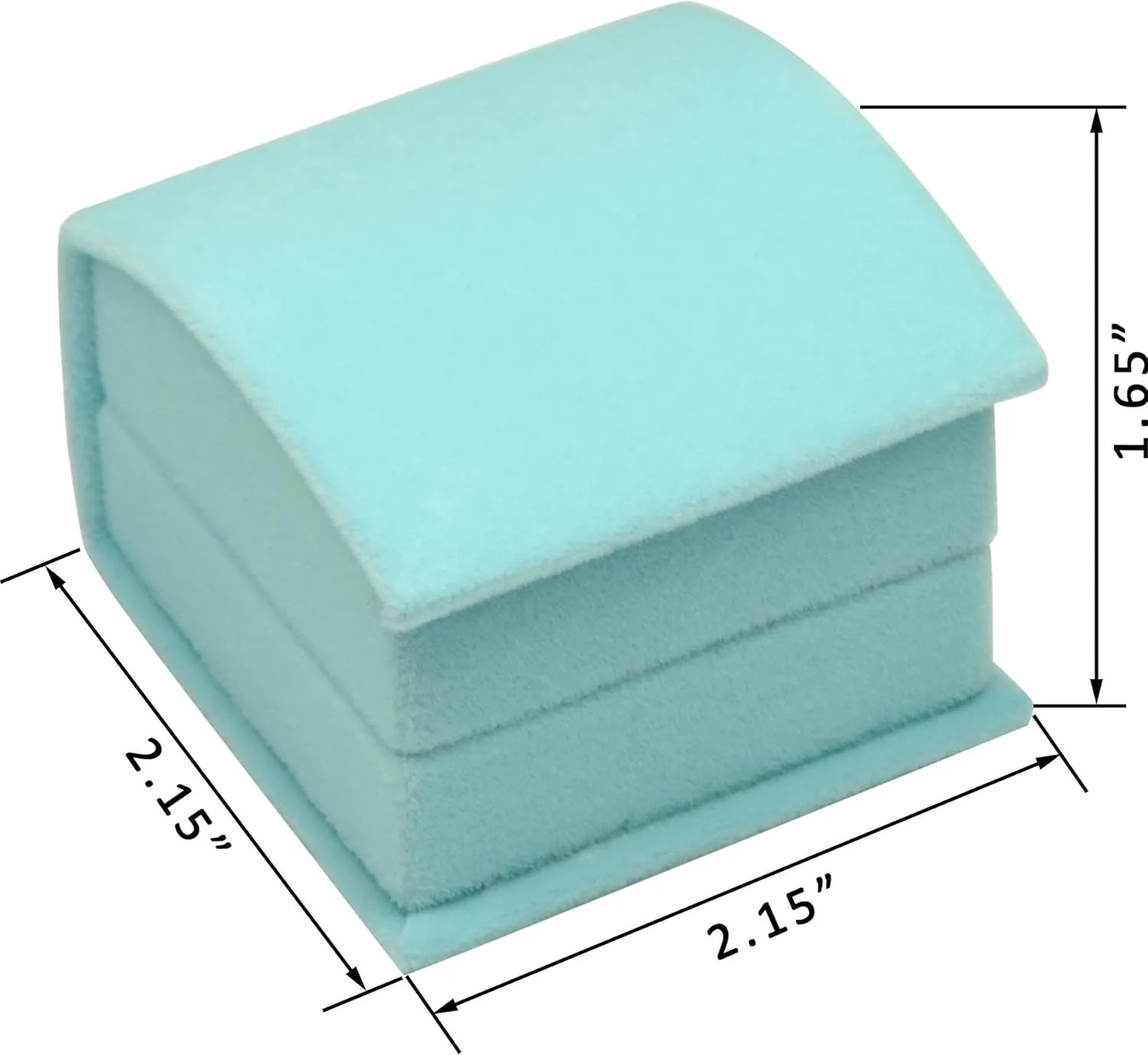 Sky Blue Color Luxury Velvet Multiple Use Earring Necklace Pendant Jewelry Gift Box for Wedding, Birthday, Valentine' Day, Mother's Day, Christmas...Comes with an Extra Individual White Packer Box Size 2.15(W)*2.15(D)*1.65(H)( Jewelry not included)