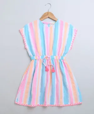 Sweetlime By AS Multicoloured Striped Cotton Kaftan.