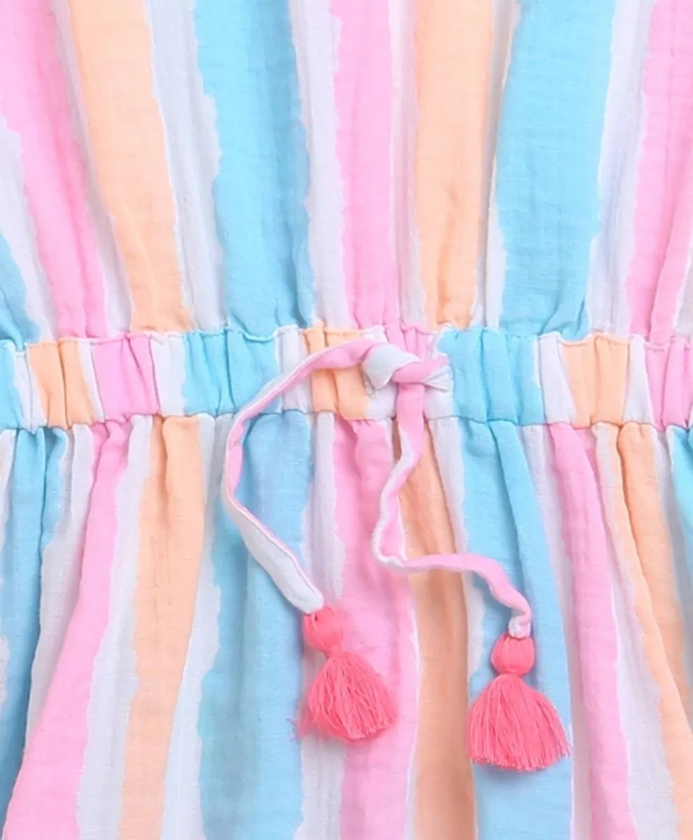 Sweetlime By AS Multicoloured Striped Cotton Kaftan.