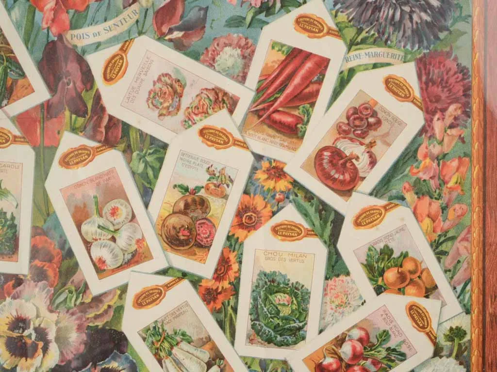 Vintage French Seed Advertising Poster – "Le Paysan" 20¾" x 27¼"
