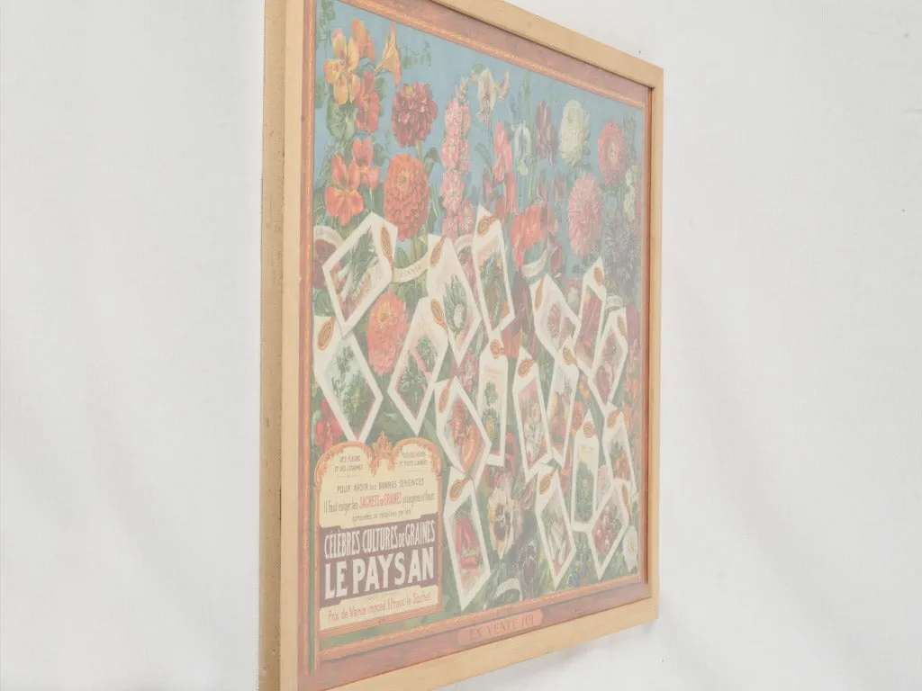 Vintage French Seed Advertising Poster – "Le Paysan" 20¾" x 27¼"