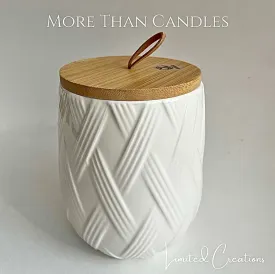 White Ceramic Vessel Candle