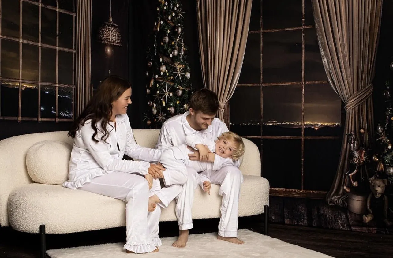 Women's Luxury White Velvet Pyjamas